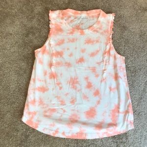 LUCKY BRAND sleeveless top with ruffle trim